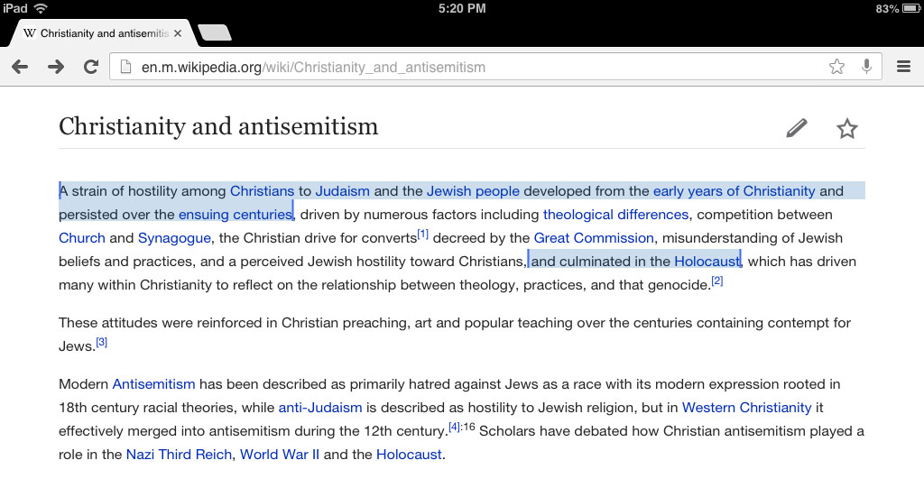 christian antisemitism led to holocaust