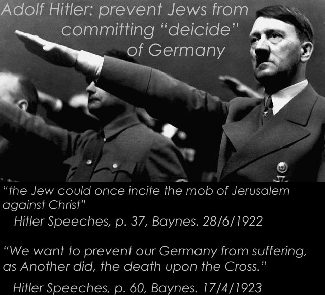 hitler blames jews for inciting hate of jesus